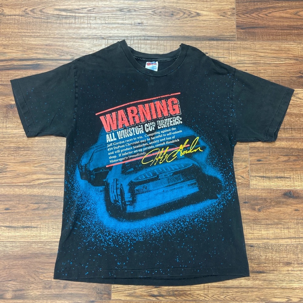 Vintage Jeff Gordon All Over Print Tee Size Large